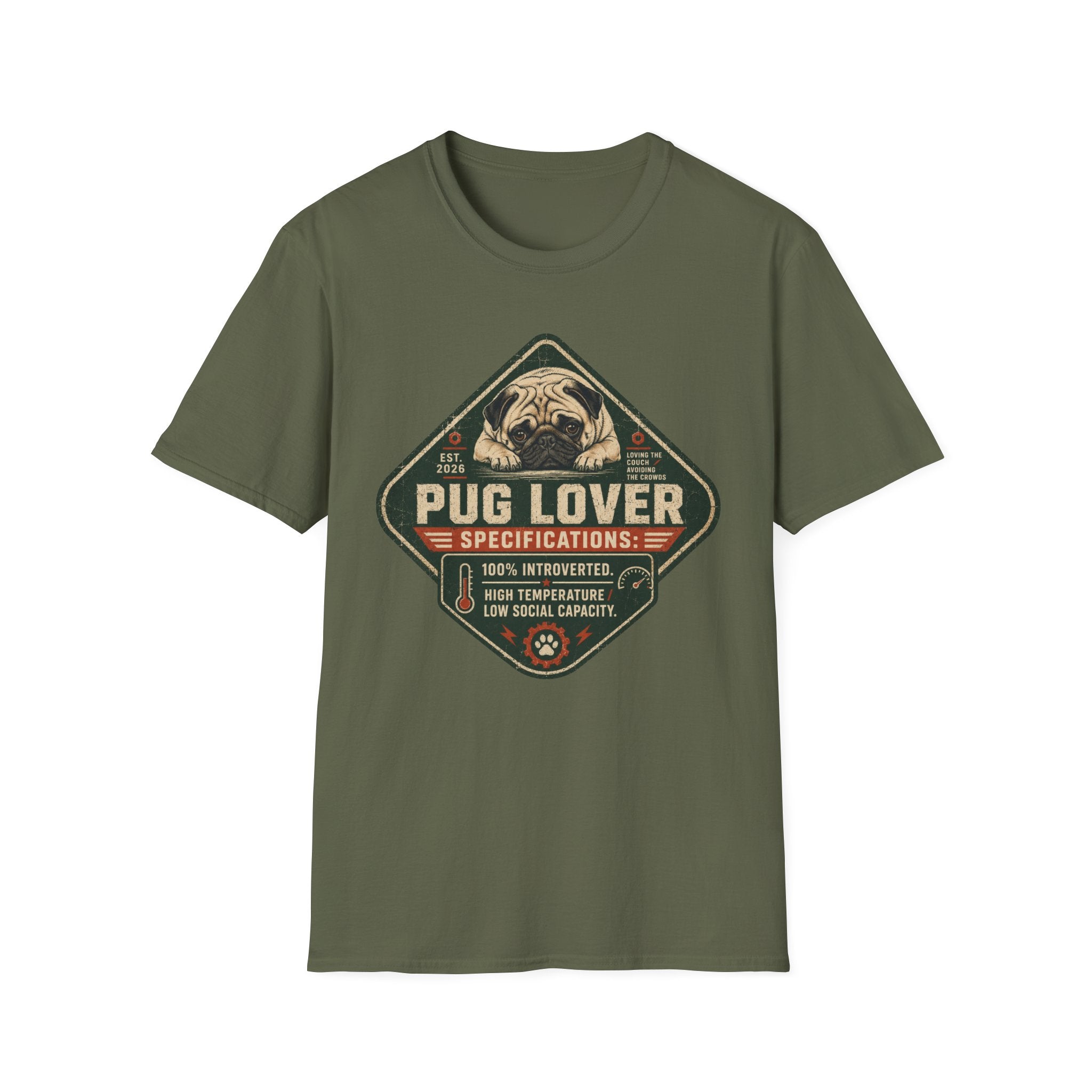 Vintage Pug Graphic Tee for Dog Owners —  Pug Lover T-Shirt