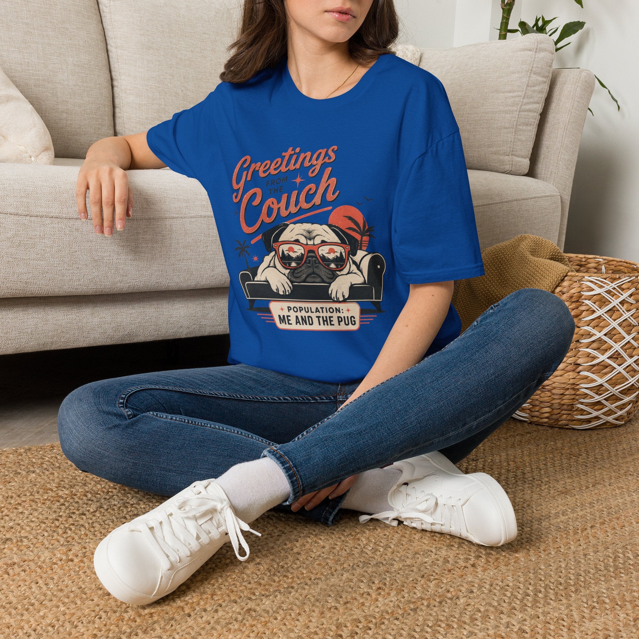 Greetings From The Couch Pug T-Shirt