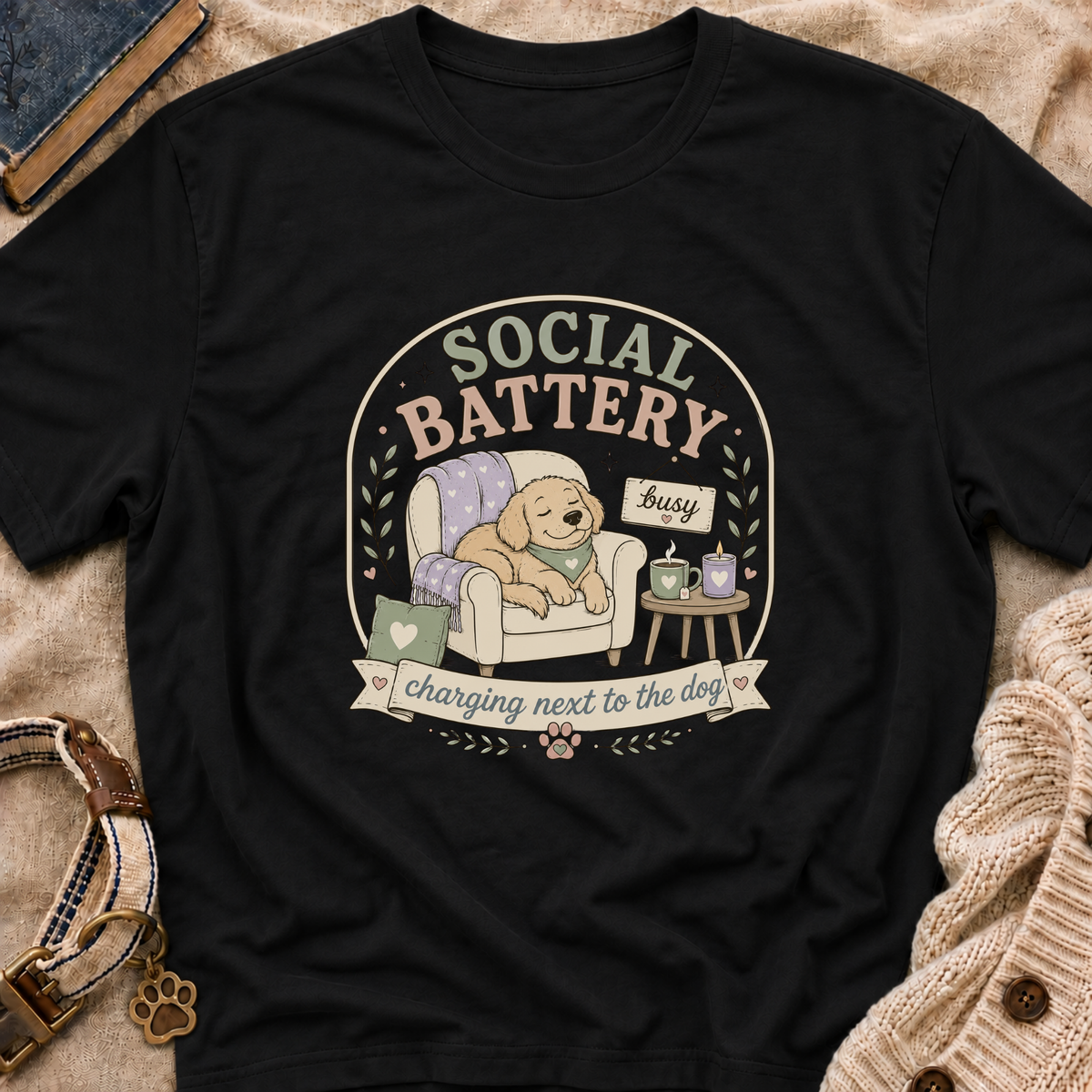 Charging Next to Dog T-Shirt