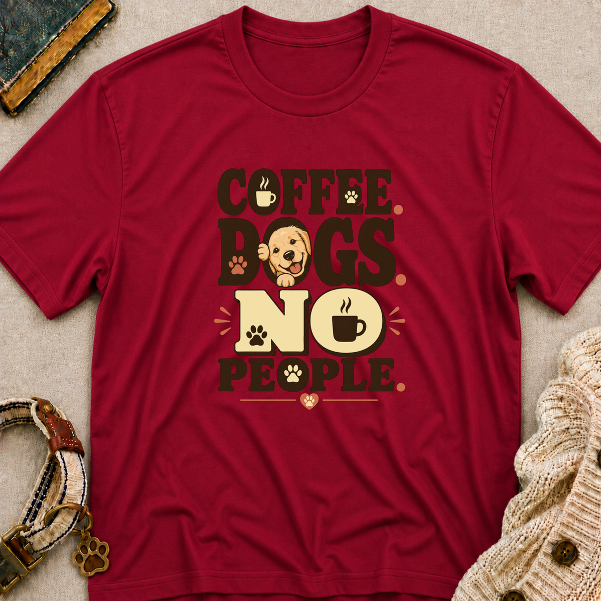 Coffee. Dogs. No People. T-Shirt