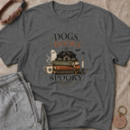 Dogs Books Spooky Things T-Shirt