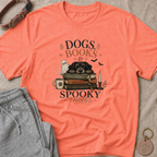 Dogs Books Spooky Things T-Shirt
