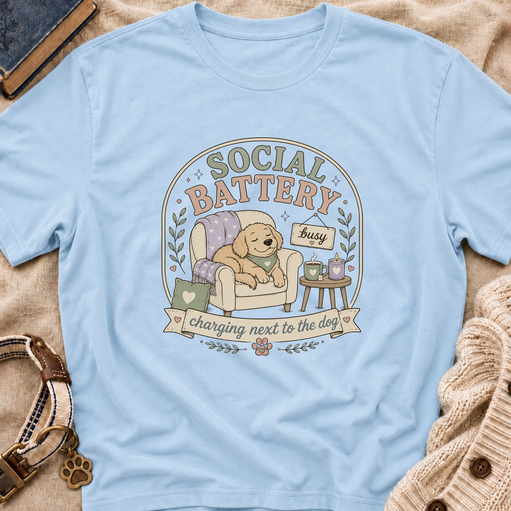 Charging Next to Dog T-Shirt