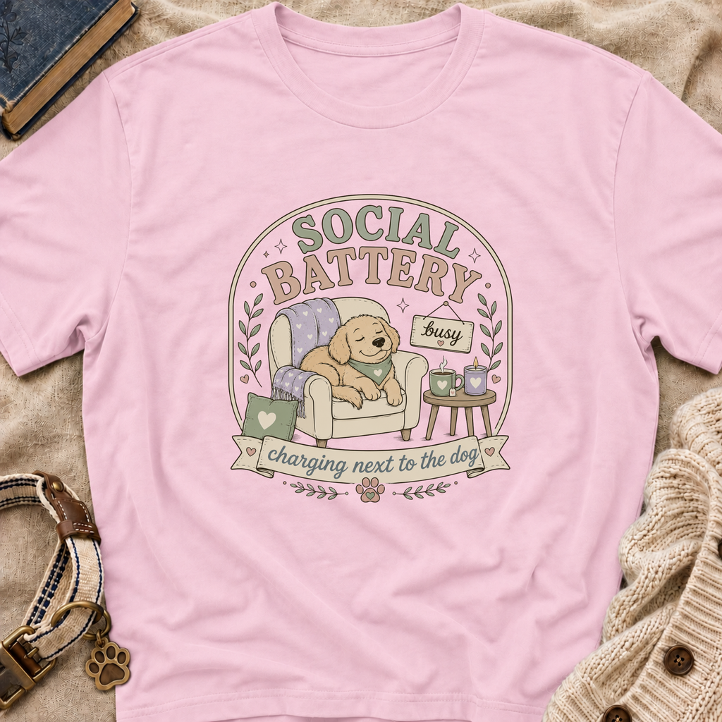 Charging Next to Dog T-Shirt