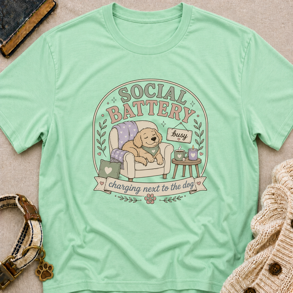 Charging Next to Dog T-Shirt