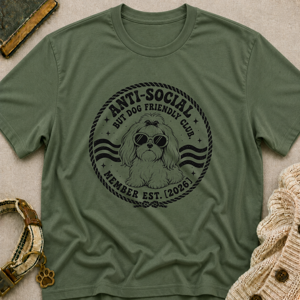 Anti-Social But Dog Friendly T-Shirt