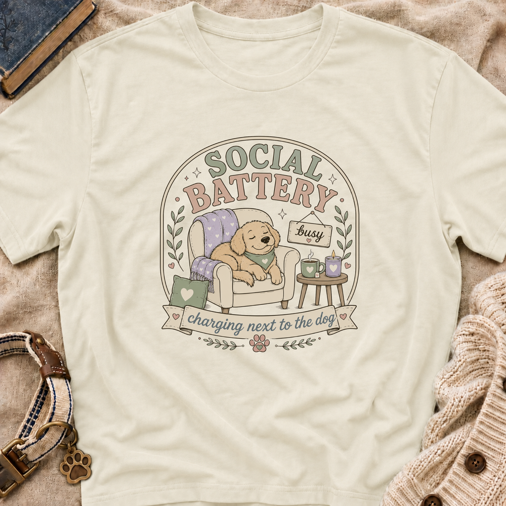 Charging Next to Dog T-Shirt