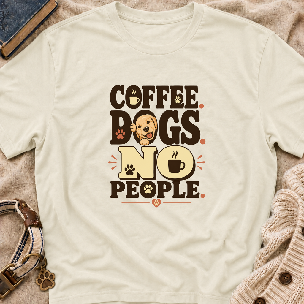Coffee. Dogs. No People. T-Shirt