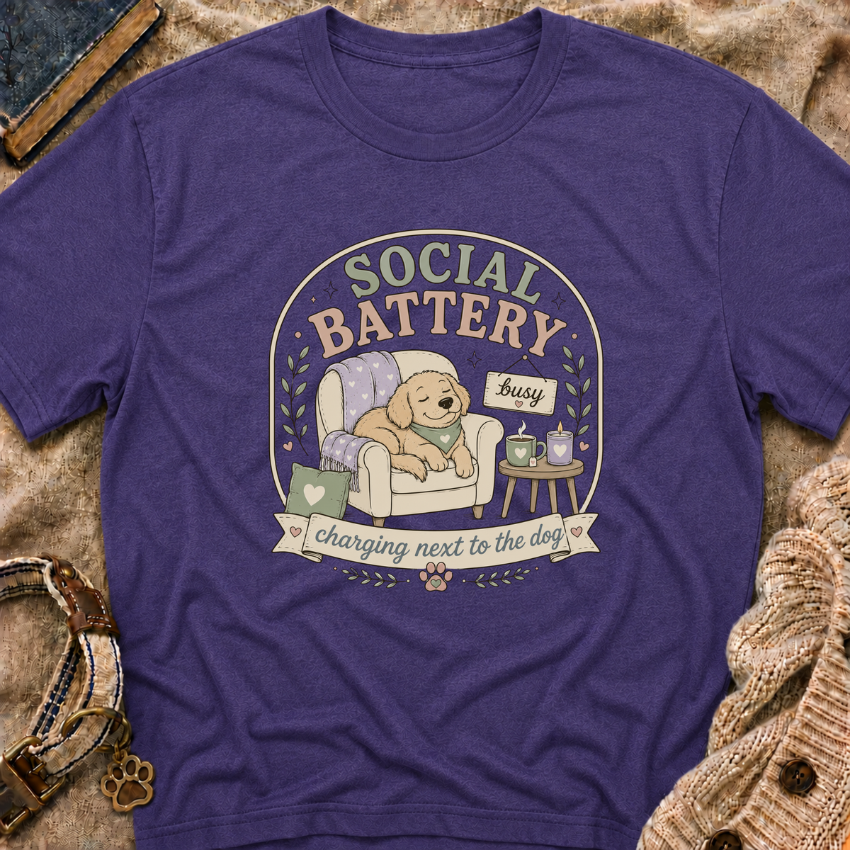 Charging Next to Dog T-Shirt