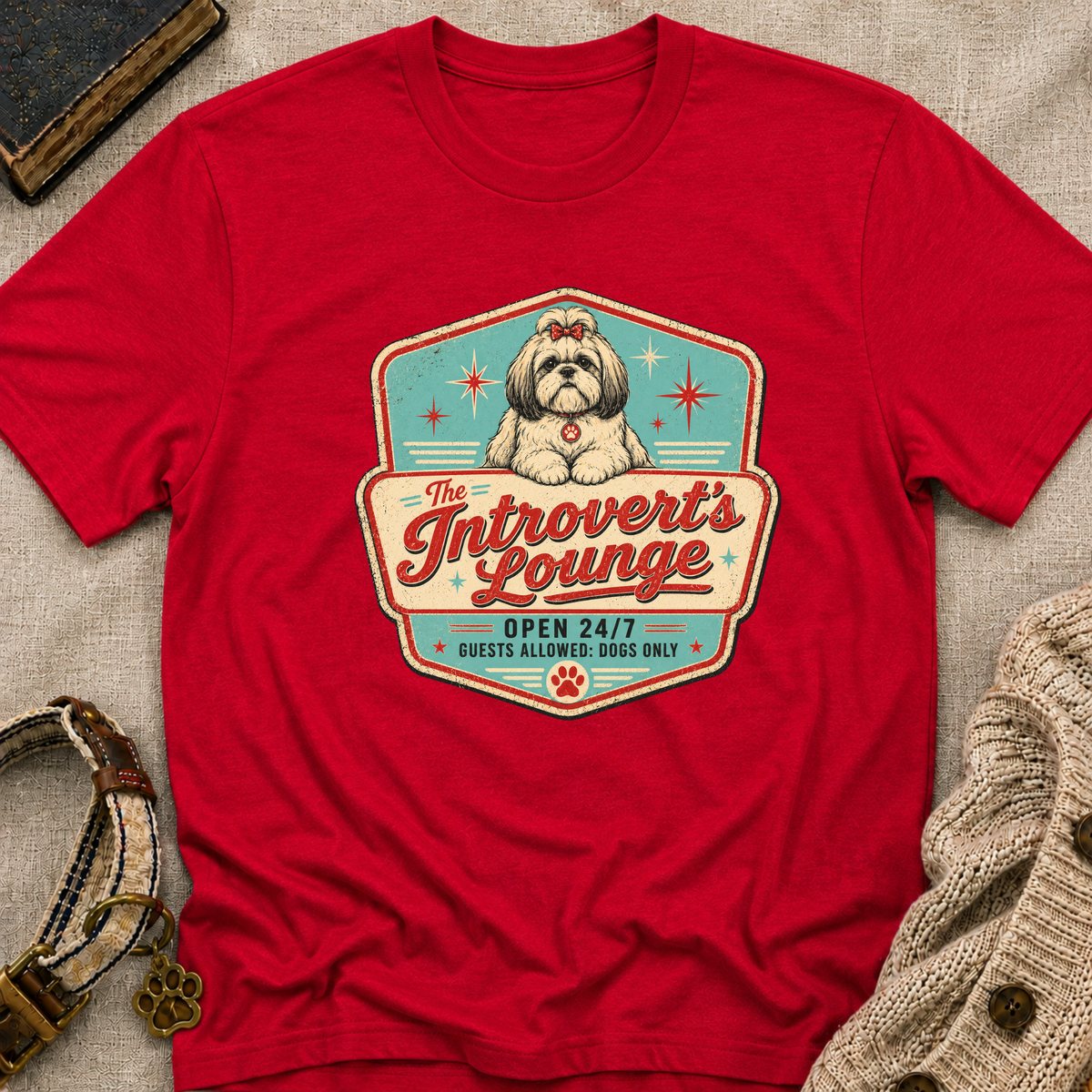 Introvert's Lounge Shih Tzu T-Shirt