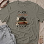 Dogs Books Spooky Things T-Shirt