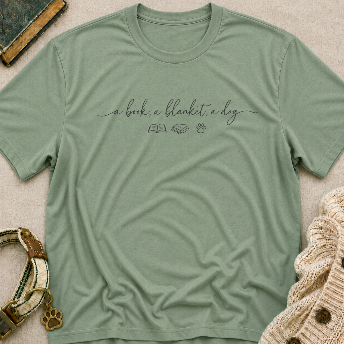 Book Blanket Dog T-Shirt