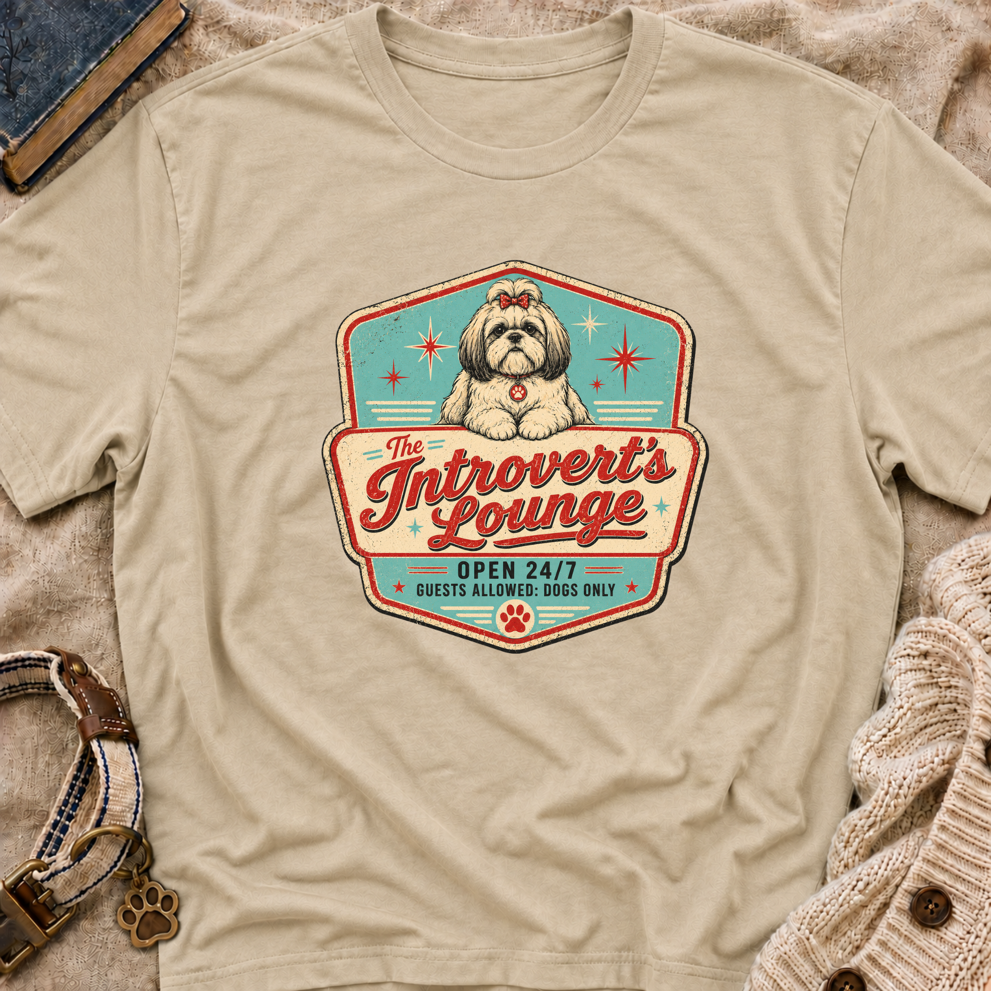 Introvert's Lounge Shih Tzu T-Shirt