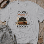 Dogs Books Spooky Things T-Shirt