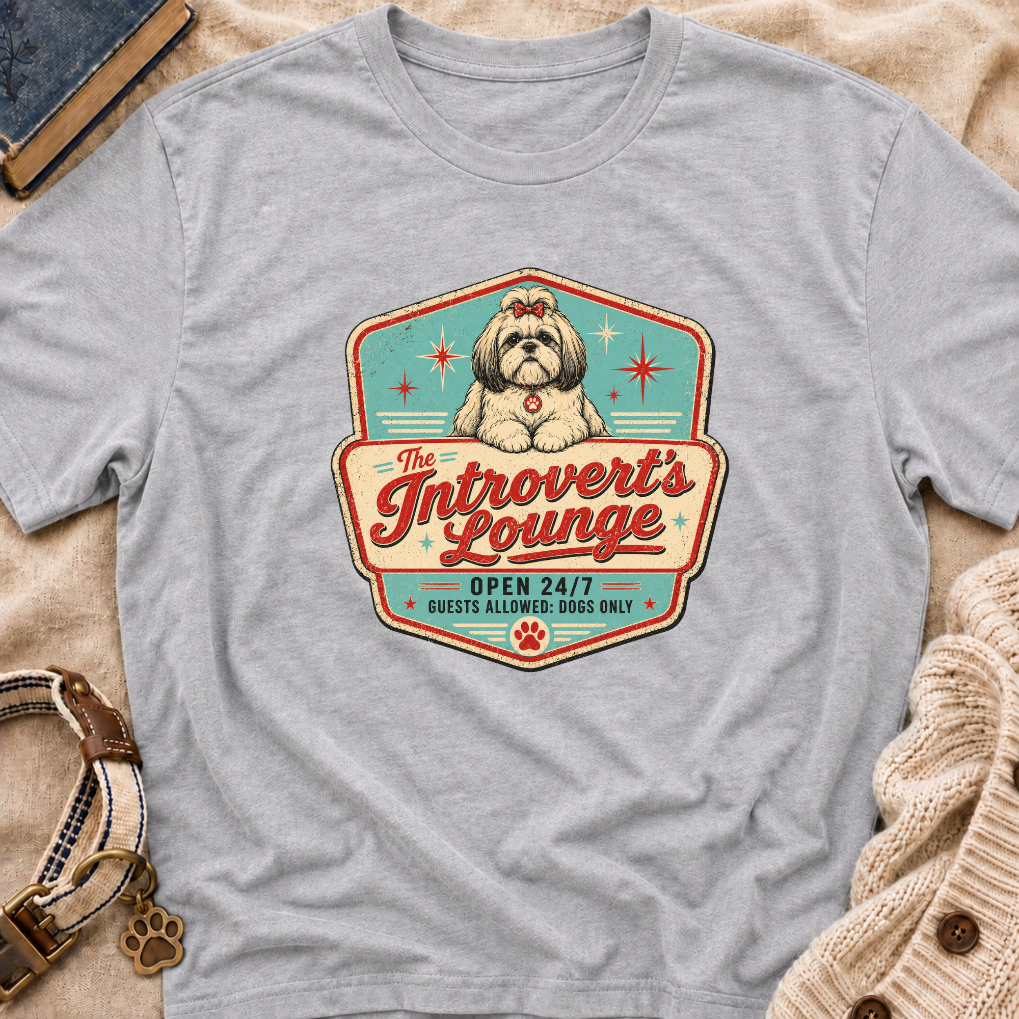 Introvert's Lounge Shih Tzu T-Shirt