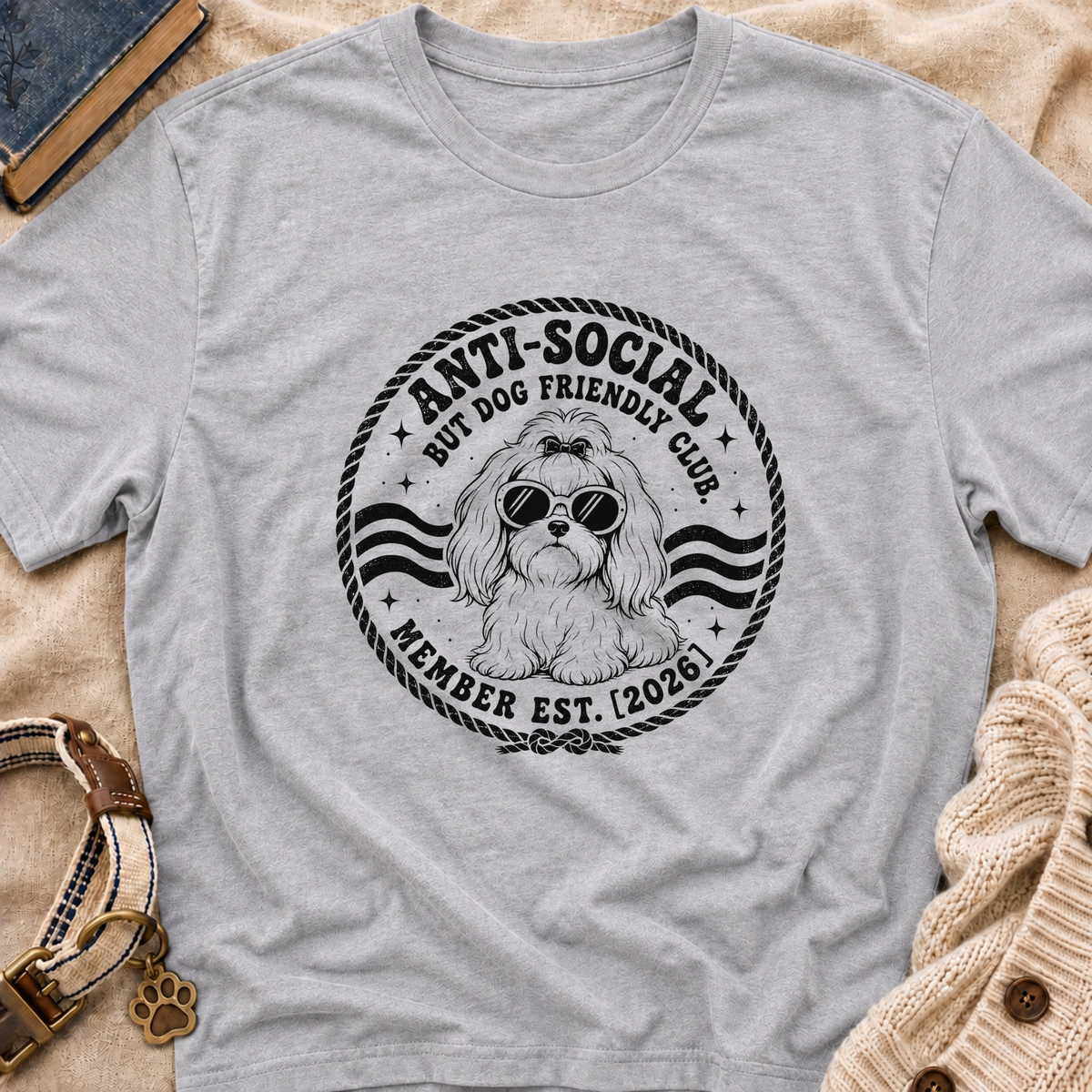 Anti-Social But Dog Friendly T-Shirt