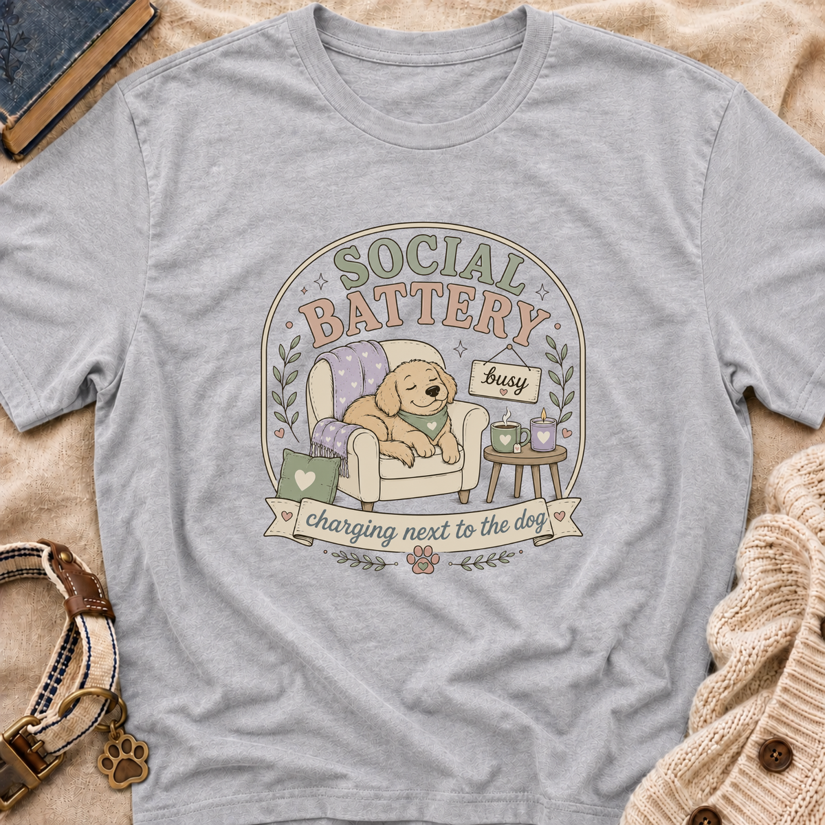 Charging Next to Dog T-Shirt