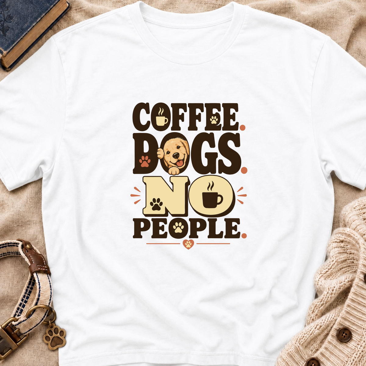Coffee. Dogs. No People. T-Shirt