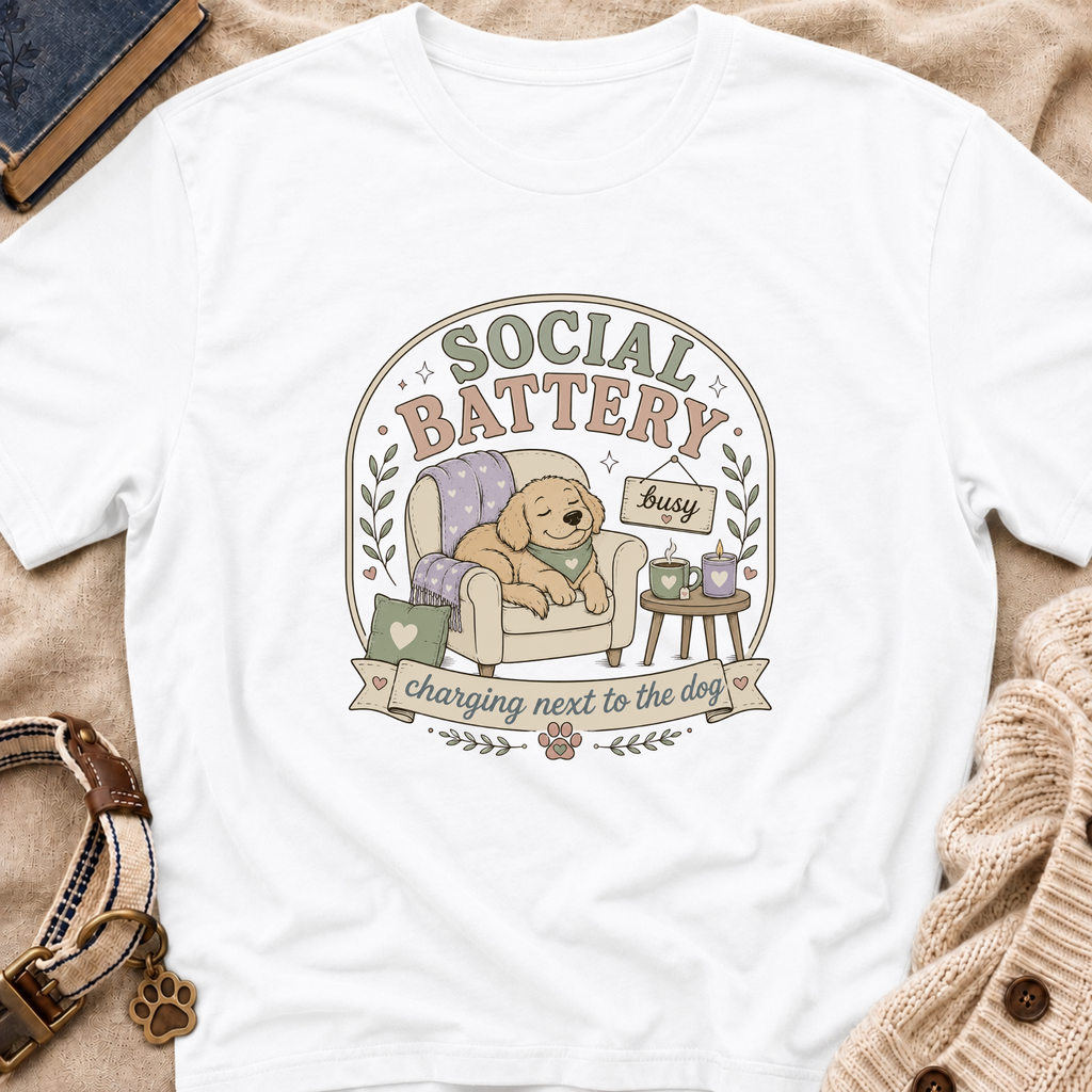 Charging Next to Dog T-Shirt