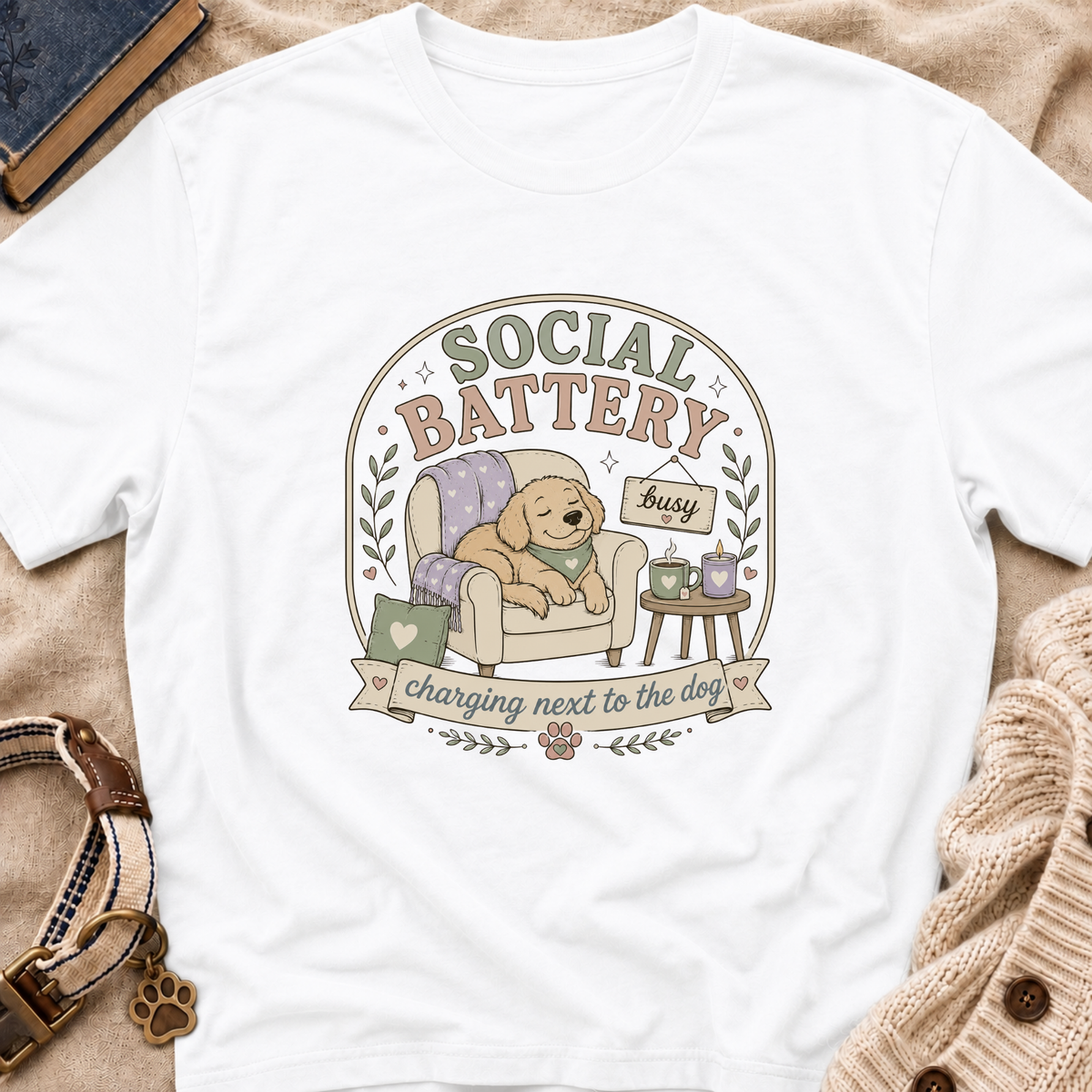 Charging Next to Dog T-Shirt